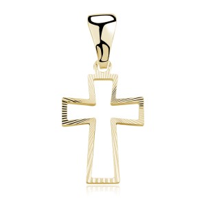 Cruciulita argint placată cu aur galben DiAmanti K0064G-DIA (Argint 925‰ 0,5 g.)